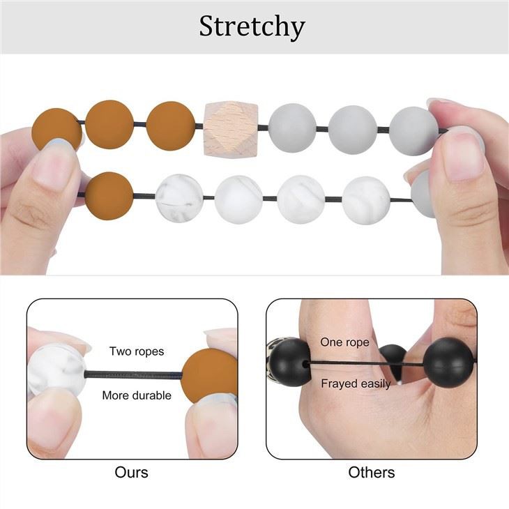 Silicone Bead Keychain For Woman Decoration